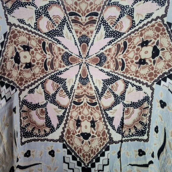 Vince Camuto Tasseled Casual Kimono Beach Swim Cover Up Women One Sz Boho Print - Picture 11 of 11